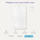 Forest Amigos %100 Organik Pamuk Saten Bebek Lastikli Çarşaf 70 x 110 cm