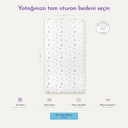 Circus %100 Organik Pamuk Saten Bebek Lastikli Çarşaf Seti 70 x 140 cm