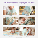 Dolce Villa %100 Organik Pamuk Müslin Örtü 100 x 100 cm
