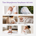 Boubou 100% Organic Cotton Washed Muslin Blanket 115 x 115 cm