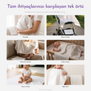 Happy Bee Nakışlı %100 Organik Pamuk 2'li Müslin Örtü Seti 90 x 90 cm