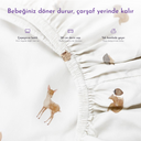 Circus %100 Organik Pamuk Saten Bebek Lastikli Çarşaf Seti 70 x 140 cm