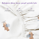 Happy Tony %100 Organik Pamuk Saten Bebek Lastikli Çarşaf 70 x 140 cm