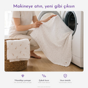 Happy Bee Nakışlı %100 Organik Pamuk 2'li Müslin Örtü Seti 90 x 90 cm