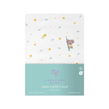 Koko 100% Cotton Satin Elastic Baby Sheet - 100 x 200 cm