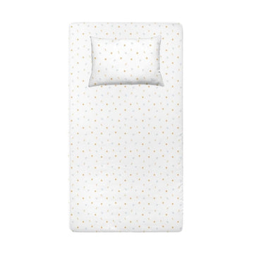 Safari Baby-Spannbettlaken-Set aus 100 % Baumwollsatin – 100 x 200 cm + 50 x 70 cm