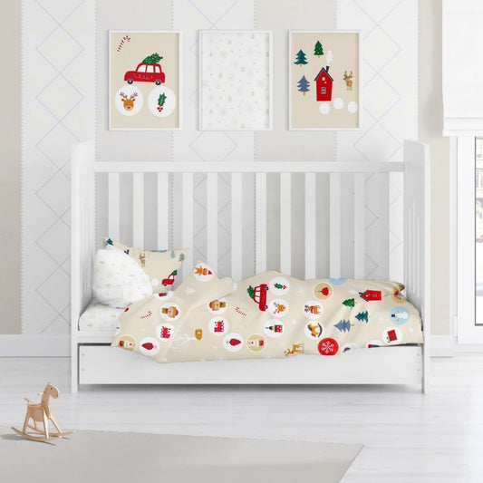 Holiday 100% Organic Cotton Satin Baby Bedding Set