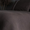 Double Waffle Patterned Quilted Bedspread, Taupe, 200 x 220 cm