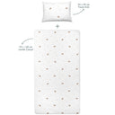 Happy Tony 100% Organic Cotton Baby Fitted Sheet Set 70 x 140 cm
