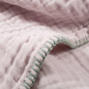 100% Organic Cotton Hedgehog Embroidered Shepherd Stitch Muslin Blanket 100 x 100 cm