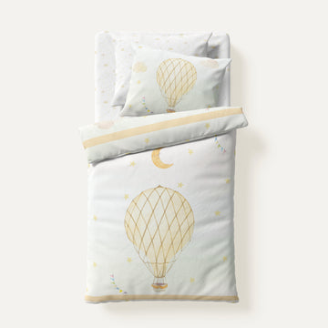 Baloon 100% Organic Cotton Satin Baby Bedding Set
