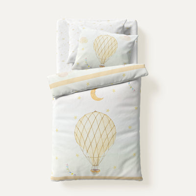 Baloon 100% Organic Cotton Satin Baby Bedding Set