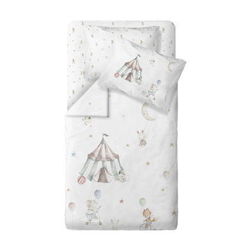 Circus 100% Organic Cotton Satin Baby Bedding Set