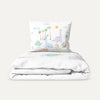 Dino 100% Organic Cotton Satin Baby Bedding Set