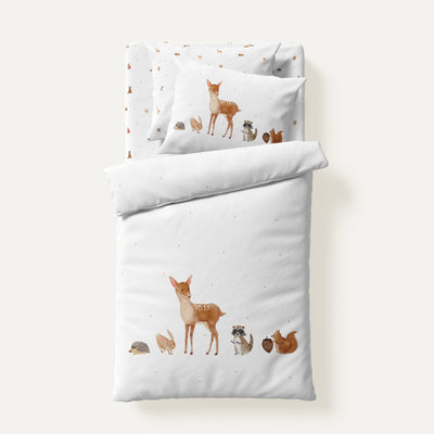 Forest Amigos 100% Organic Cotton Satin Baby Bedding Set