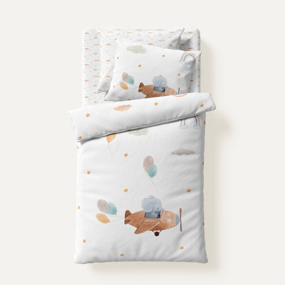 Happy Tony 100% Organic Cotton Satin Baby Bedding Set