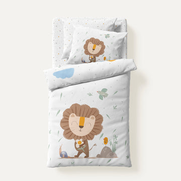 Simba % Organic 100 Cotton, Satin Baby Bedding Set