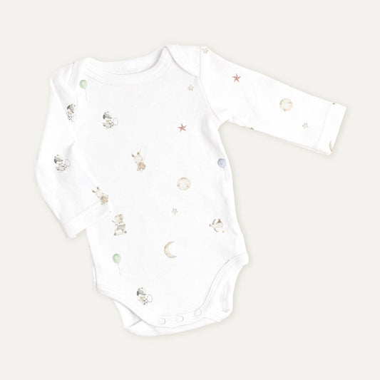 Circus %100 Organik Pamuk Uzun Kollu Bebek Body