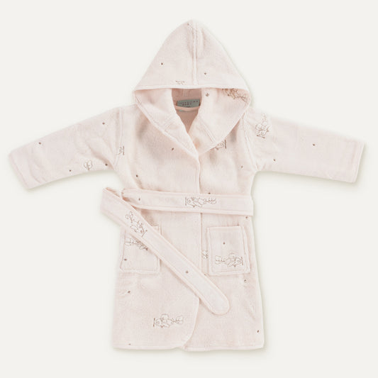 Happy Tony %100 Organik Pamuk Nakışlı Bebek & Çocuk Bornozu