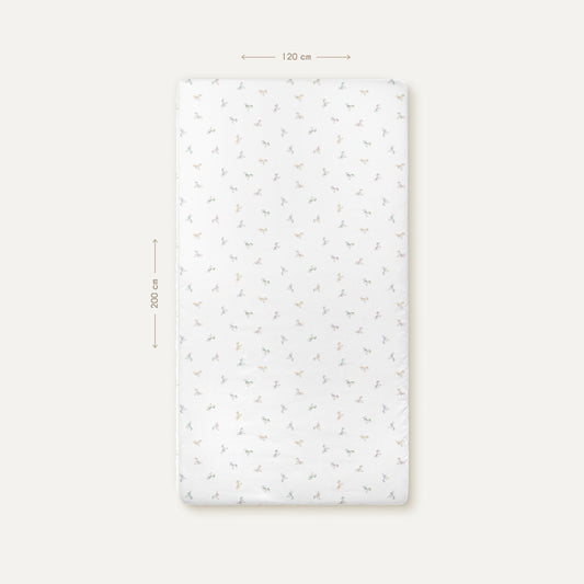 Astra 100% Organic Cotton Satin Single Child Duvet Cover Set - 120x200cm sheets