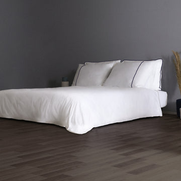 Casadora Home Fashion %100 Organik Pamuk Saten Çift Kişilik Nevresim Takımı Beyaz