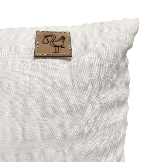 Beige 100% Cotton, Poplin Seersucker Pillowcase - 50x70 cm