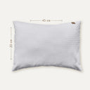 Gofre Poplin %100 Organik Pamuk Bebek Yastık Kılıfı 35 x 45 cm Gri