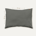Gofre Poplin %100 Organik Pamuk Çocuk Yastık Kılıfı 50 x 70 cm Füme