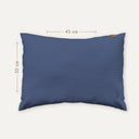 Gofre Poplin %100 Organik Pamuk Bebek Yastık Kılıfı 35 x 45 cm Lacivert