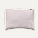 Gofre Poplin %100 Organik Pamuk Bebek Yastık Kılıfı 35 x 45 cm Pudra