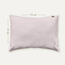 Gofre Poplin %100 Organik Pamuk Çocuk Yastık Kılıfı 50 x 70 cm Pudra