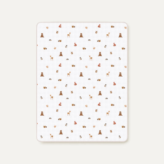 Forest Amigos 100% Organik Pamuk Çift Taraflı Biyeli Müslin Battaniye