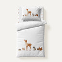 Forest Amigos 100% Organic Cotton Single Children's Duvet Cover Set 100 x 200 cm