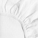Waffle White 100% Organic Cotton Baby Fitted Sheet Set 70 x 140 cm