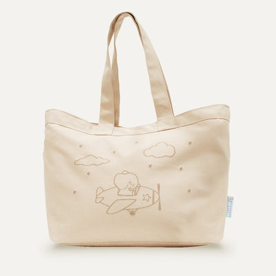 Happy Tony %100 Organik Pamuk Nakışlı Panama Çanta