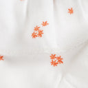 3'lü %100 Organik Pamuk Çiçekli Elbise Toka Seti