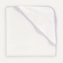 İsme Özel Nakışlı Lila Biyeli %100 Organik Pamuk Bebek Havlu Kundak 80 x 80 cm