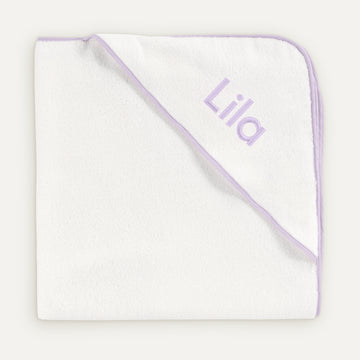 İsme Özel %100 Organik Pamuk Nakışlı Liya Biyeli Bebek Havlu Kundak