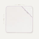 İsme Özel Nakışlı Lila Biyeli %100 Organik Pamuk Bebek Havlu Kundak 80 x 80 cm