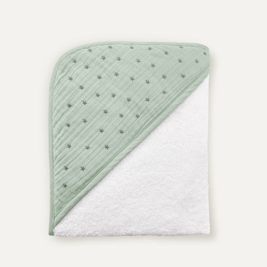 100% Organik Pamuk- Nakışlı Sarılma Havlusu