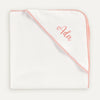 İsme Özel %100 Organik Pamuk Nakışlı Somon Biyeli Bebek Havlu Kundak