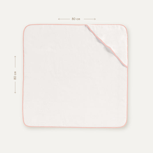 İsme Özel %100 Organik Pamuk Nakışlı Somon Biyeli Bebek Havlu Kundak