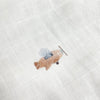 Happy Tony 100% Organic Cotton Washed Muslin Blanket - 115x115 cm