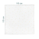 Stars Big & Bold %100 Organik Pamuk Yıkanmış Müslin Örtü 115 x 115 cm