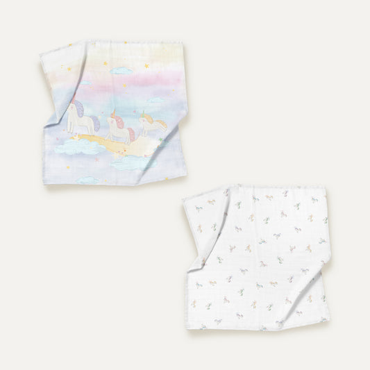 Astra 100% Organic Cotton Muslin Blanket Set (90X90 CM 2-PIECE)