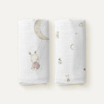 Circus 100% Organic Cotton Muslin Blanket Set (90x90cm 2-Piece)