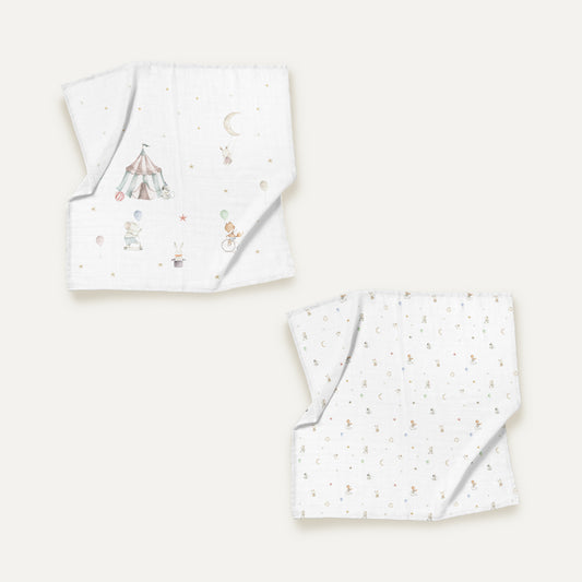 Circus %100 Organik Pamuk Müslin 2'li Örtü Seti