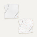 Cool Fox 100% Organic Cotton Embroidered Muslin Set of 2, 90 x 90 cm
