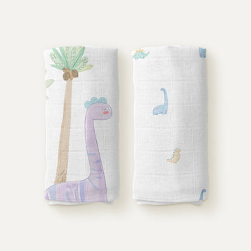 Dino %100 Pamuk Müslin Örtü Seti