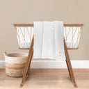 Feather 100% Organic Cotton Embroidered Muslin Blanket Set 90 x 90 cm